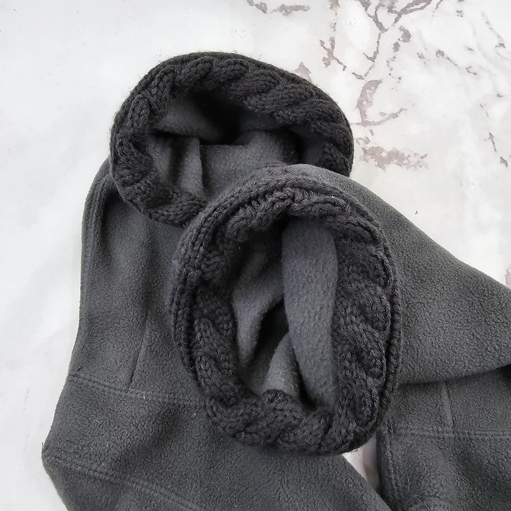 Hunter Socks Liner Boot Gray Fleece Knit Winter Insulated Sweater Cuffed Slipper